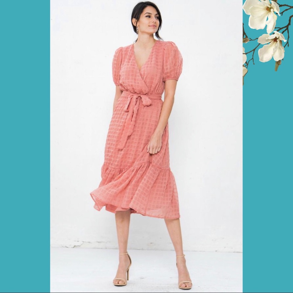 🍅A. Calin/FlyingTomato Mauve Midi Dress - Picture 4 of 8